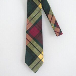 Lands' End Men's Cotton Plaid Tie